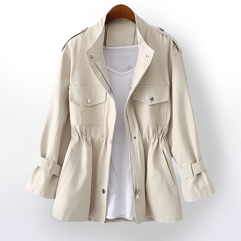 Street-Wave Tailored Trench Coat For Women With Elegant Silhouette And Defined Waist