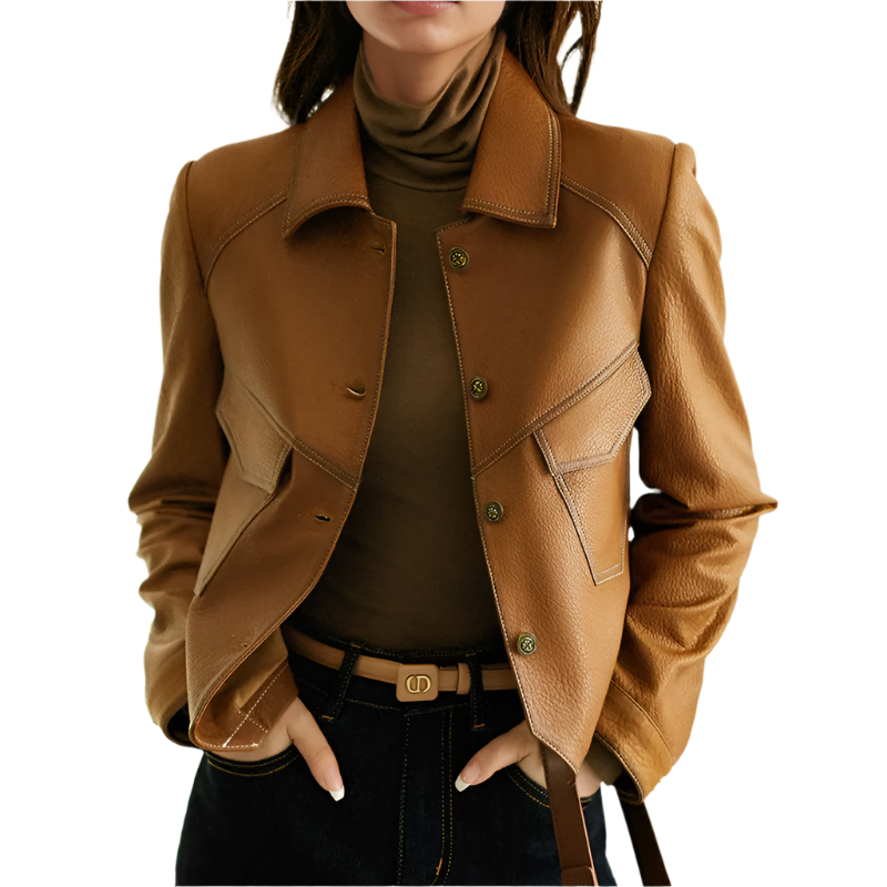 Street-Wave Vintage Vegan Leather Jacket For Women With Timeless Craft And Soft Flexible Feel
