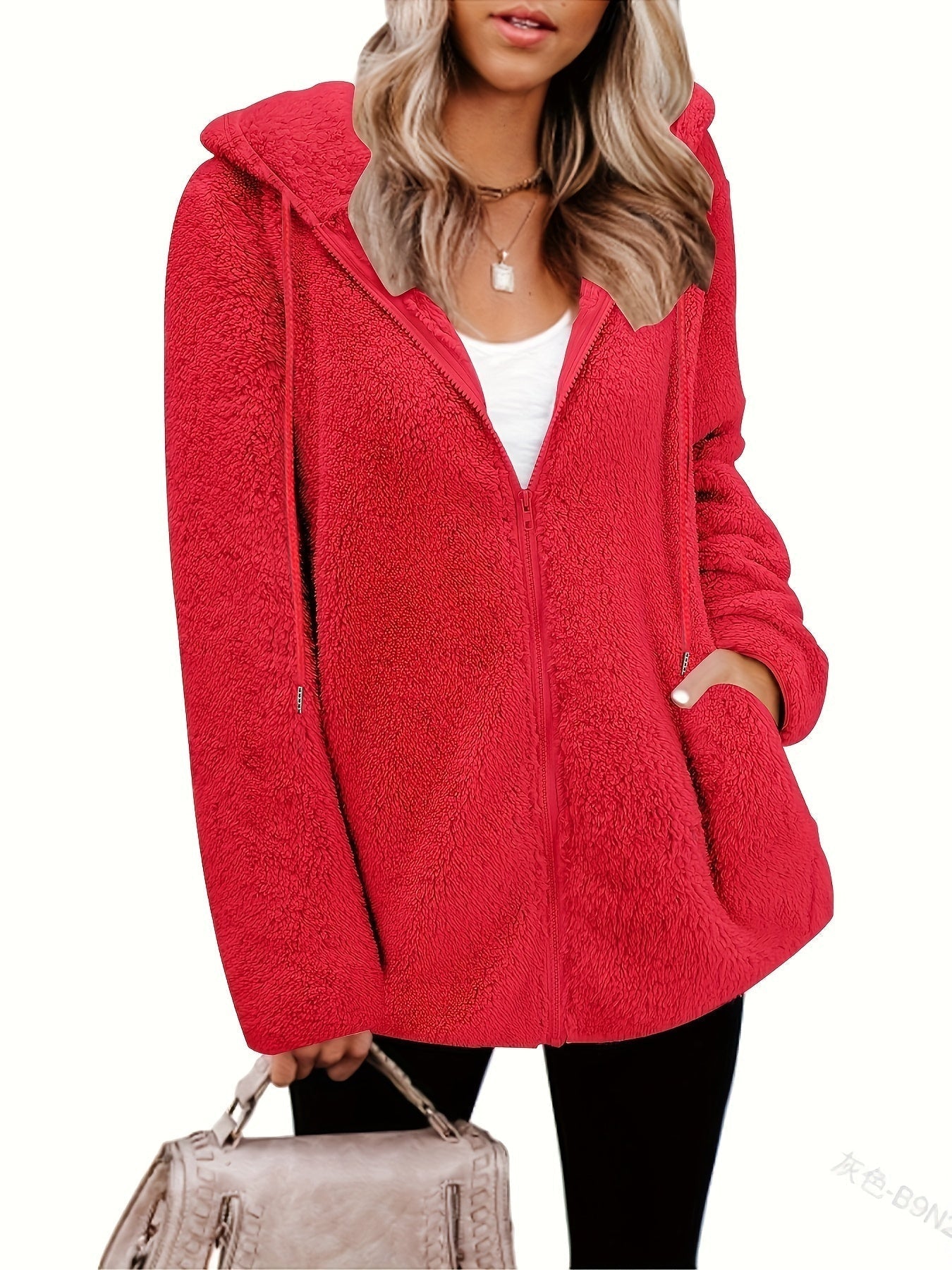 Street Wave Teddy Coat With Hood Lightweight Warm And Comfortable For Everyday Wear