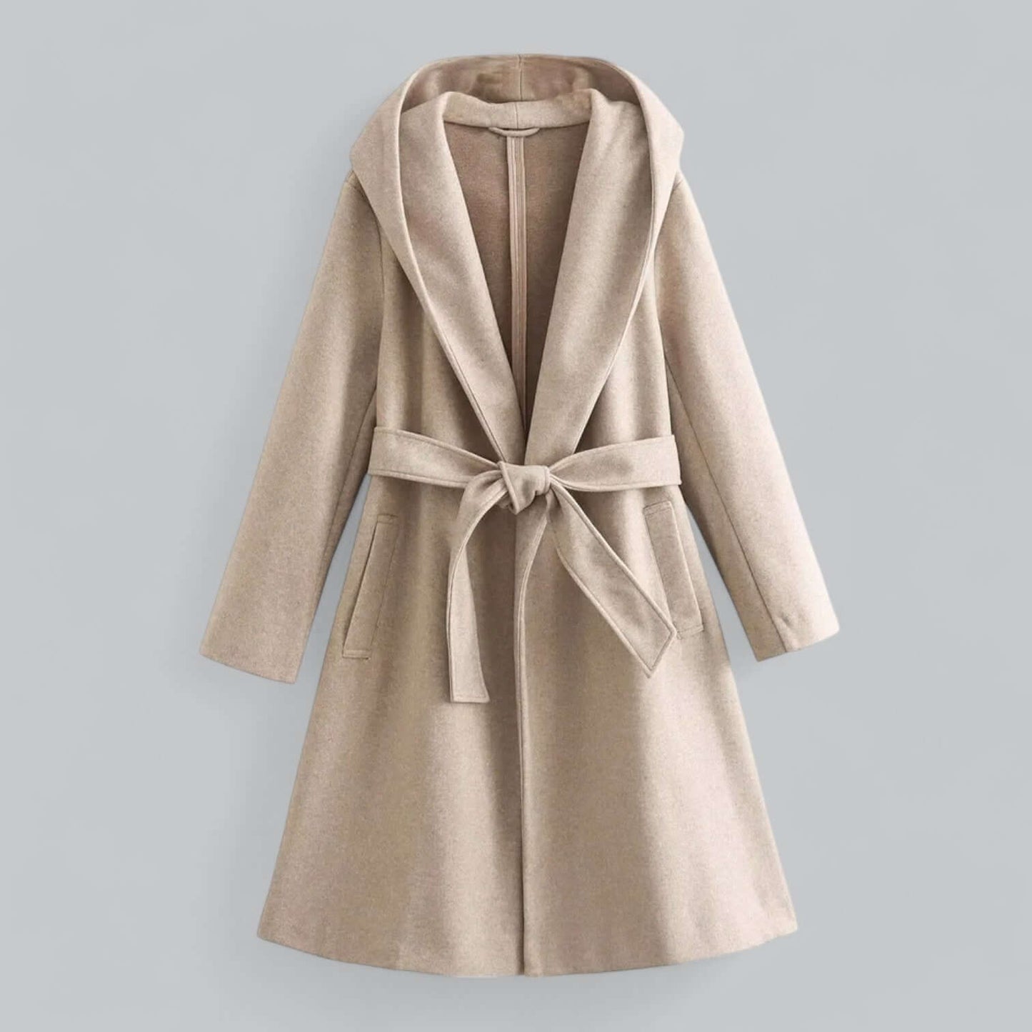 Street-wave Hooded Long Trench Coat For Women Warm Stylish Weatherproof Outerwear