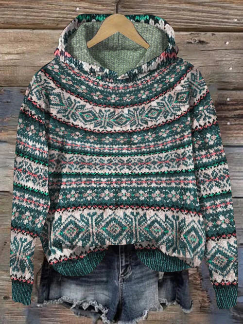 Street Wave Norwegian Knit Sweater For Women Warm Cozy Scandinavian Wool Timeless Chic
