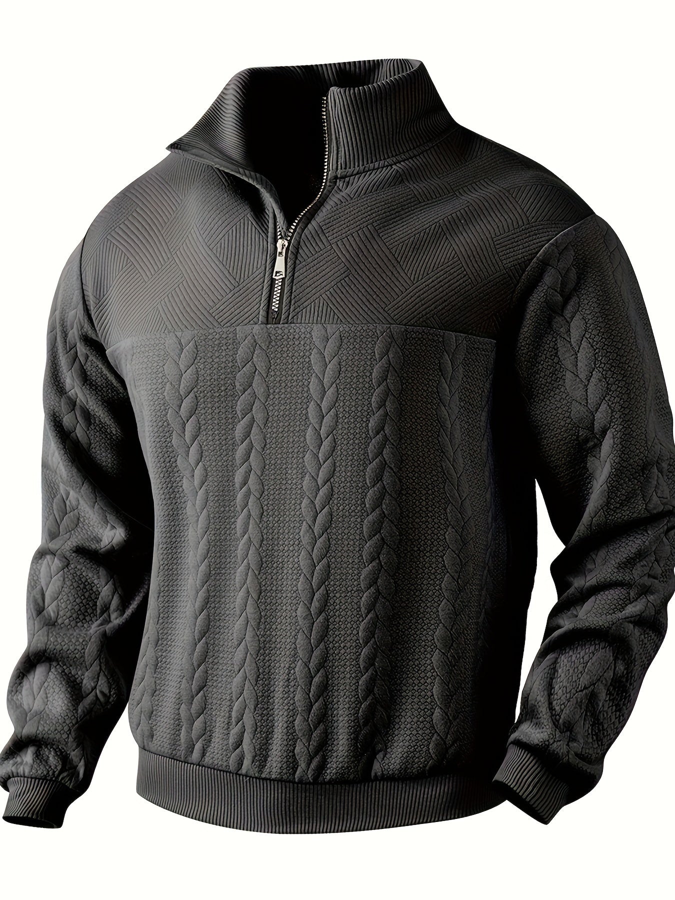 Streetwave Alain Cashmere Sweater Mens Half Zip Vintage Inspired Premium Cozy Warmth Style