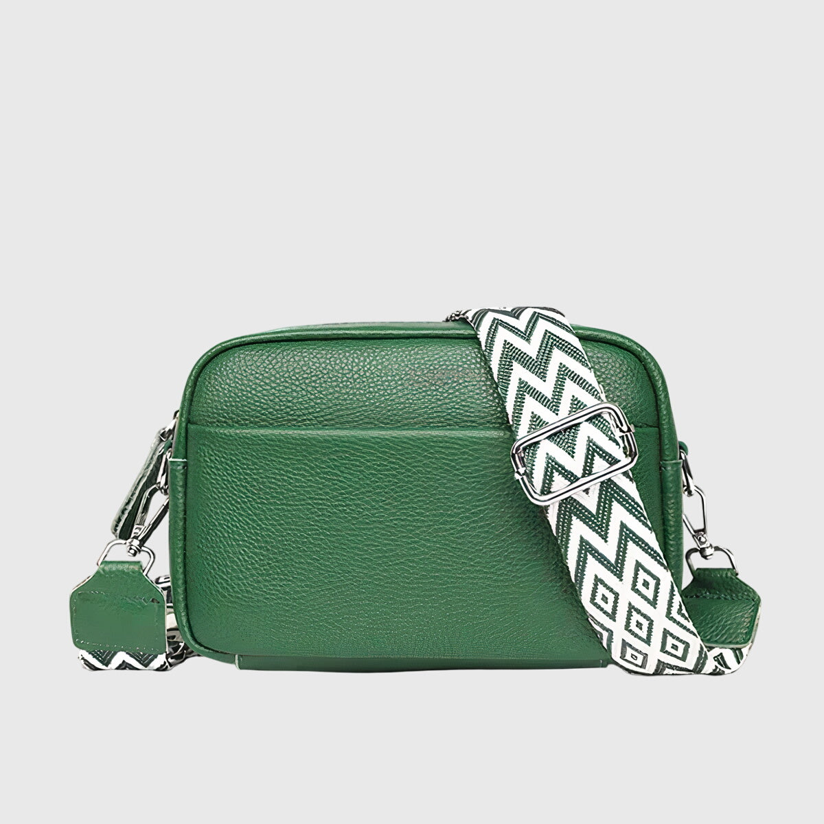 Women's Shoulder Bag with Adjustable Strap and Zipper Closure