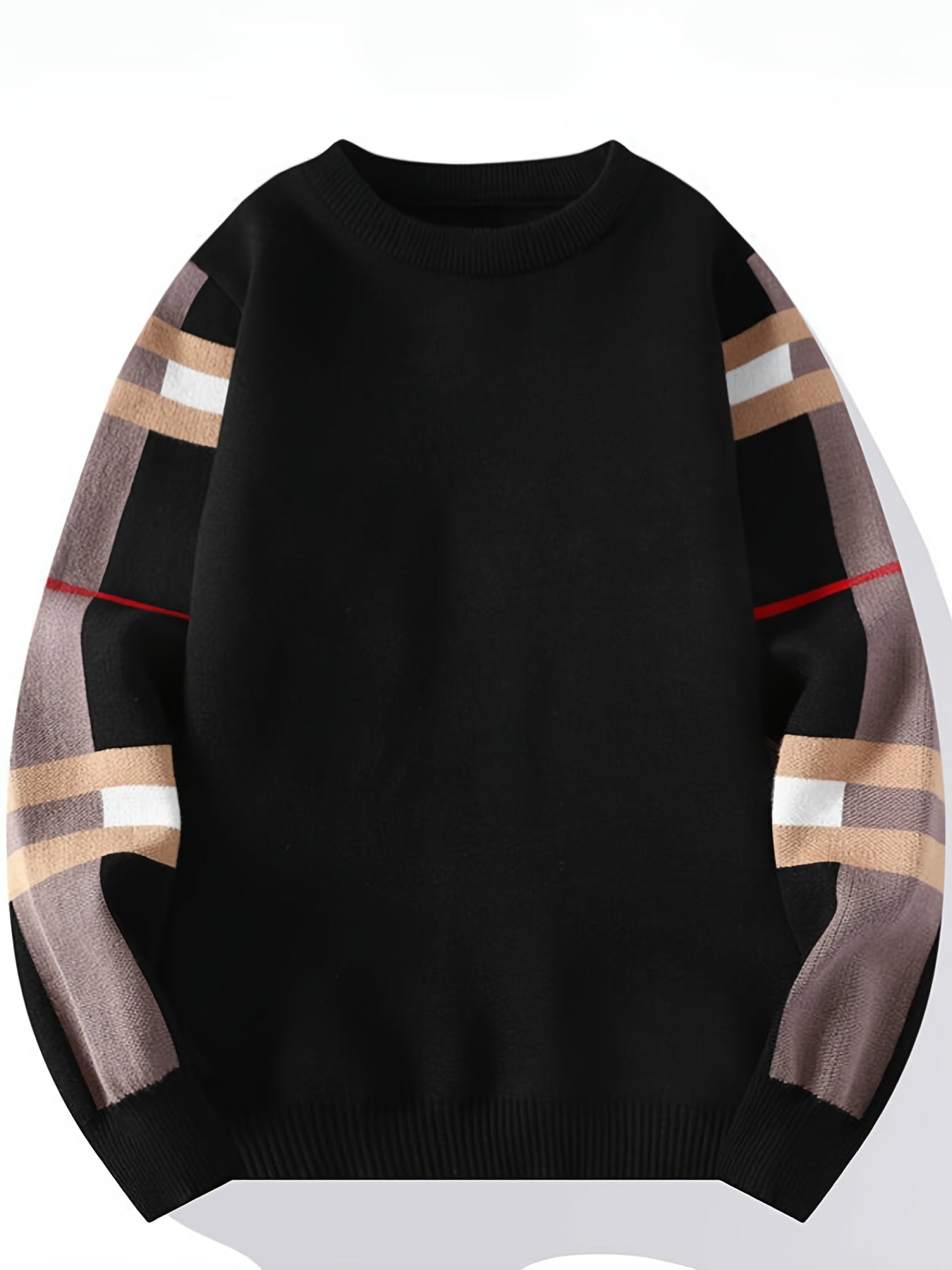 Street Wave Color Block Knit Sweater Soft Warm Everyday Comfort For Men And Women