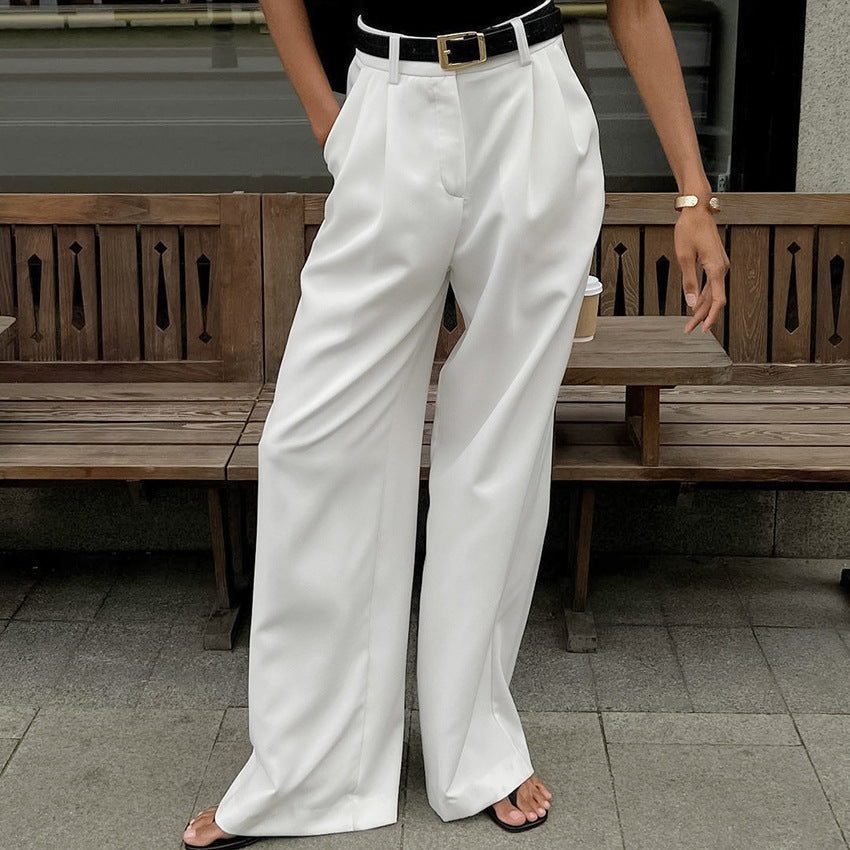 Street Wave High Waist Wide Leg Pants For Modern Women Sleek Silhouette And Elegant Allure