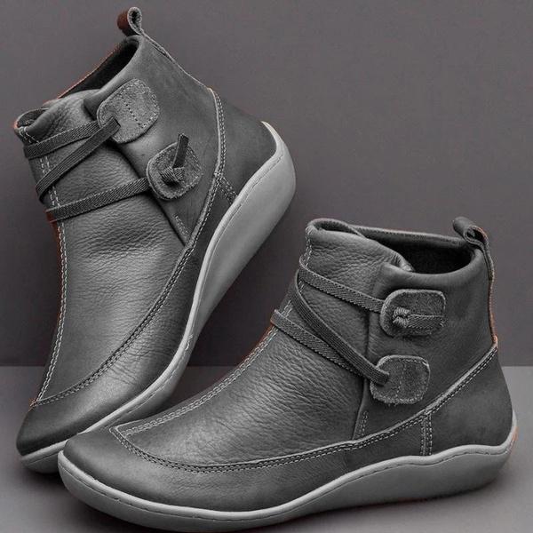 Street Wave Women Leather Winter Boots Cozy Warmth Durable Comfort For Cold Days