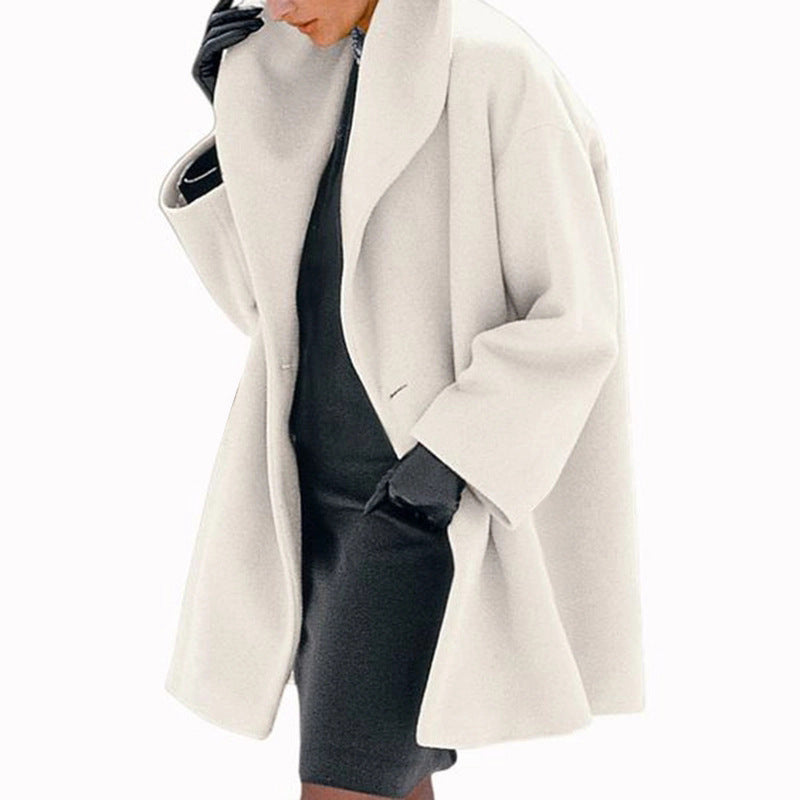 Streetwave Oversized Wool Coat Open Front For Everyday Elegant Comfort For Women