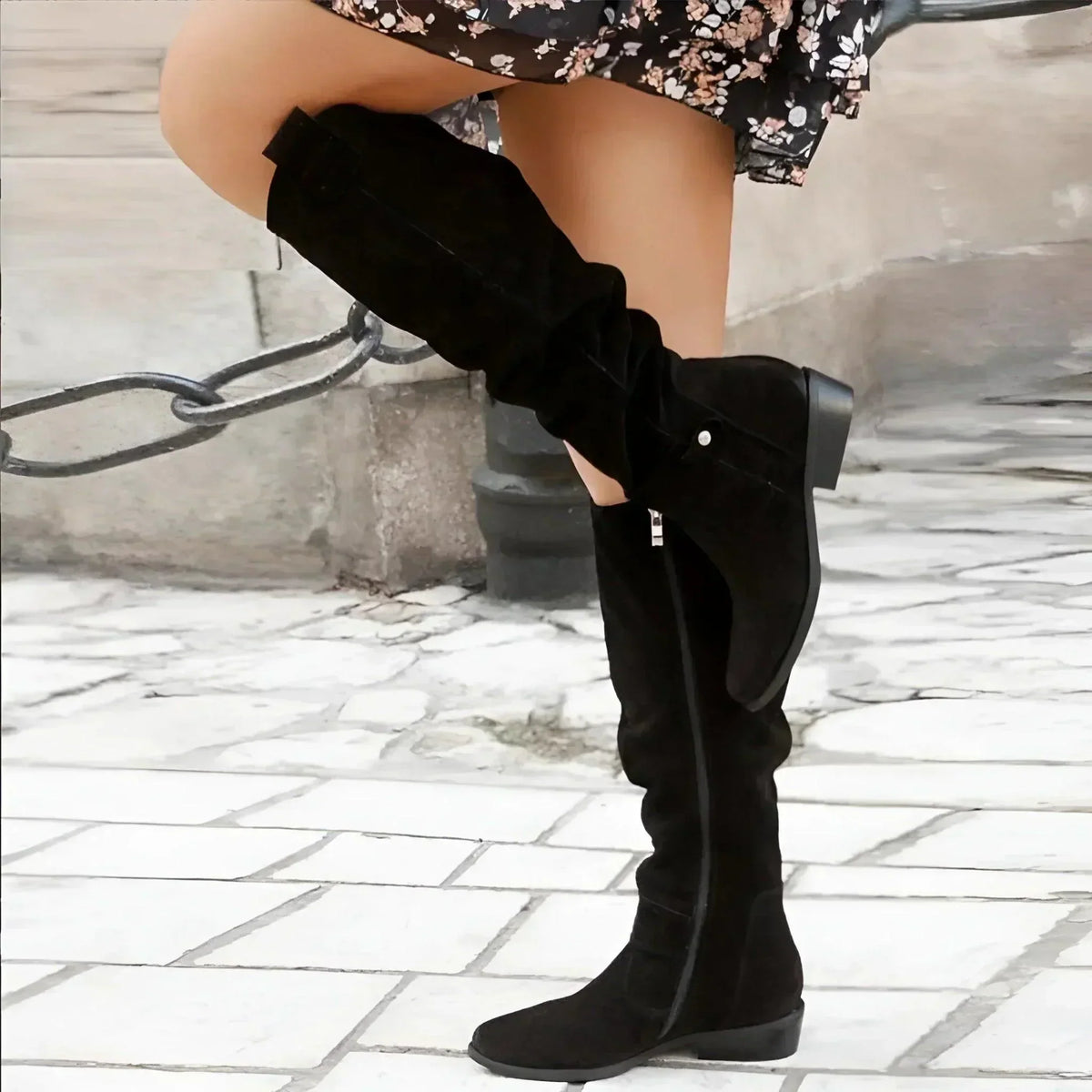 Women's Classic Ankle Boots with Block Heel and Versatile Design