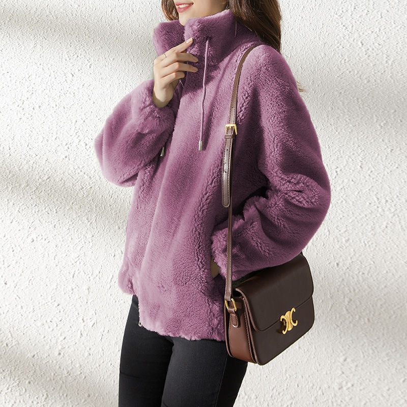 Street-Wave Lily Winter Pullover Cozy Teddy Fleece Coat For Women Premium Warmth