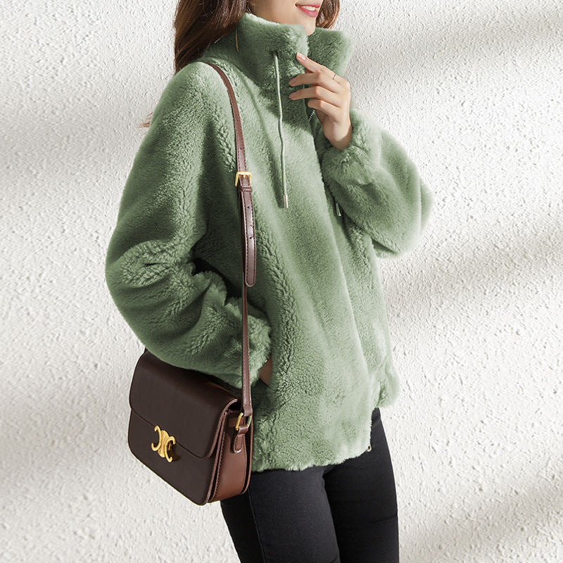 Street-Wave Lily Winter Pullover Cozy Teddy Fleece Coat For Women Premium Warmth