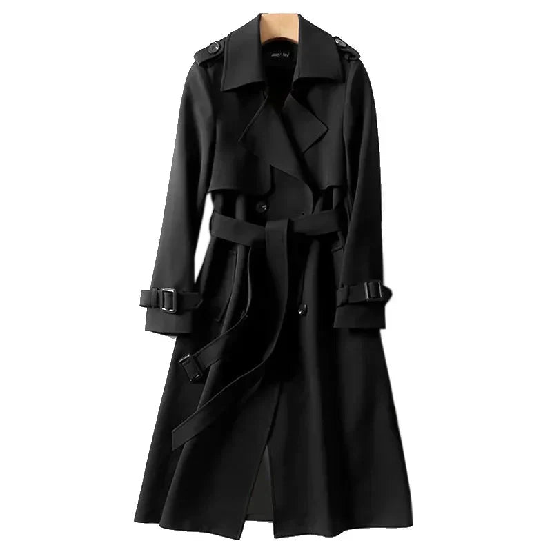 Womens Trench Coat Eleanor Belted Classic Style By Streetwave For Women Everyday Elegant Warm Coat