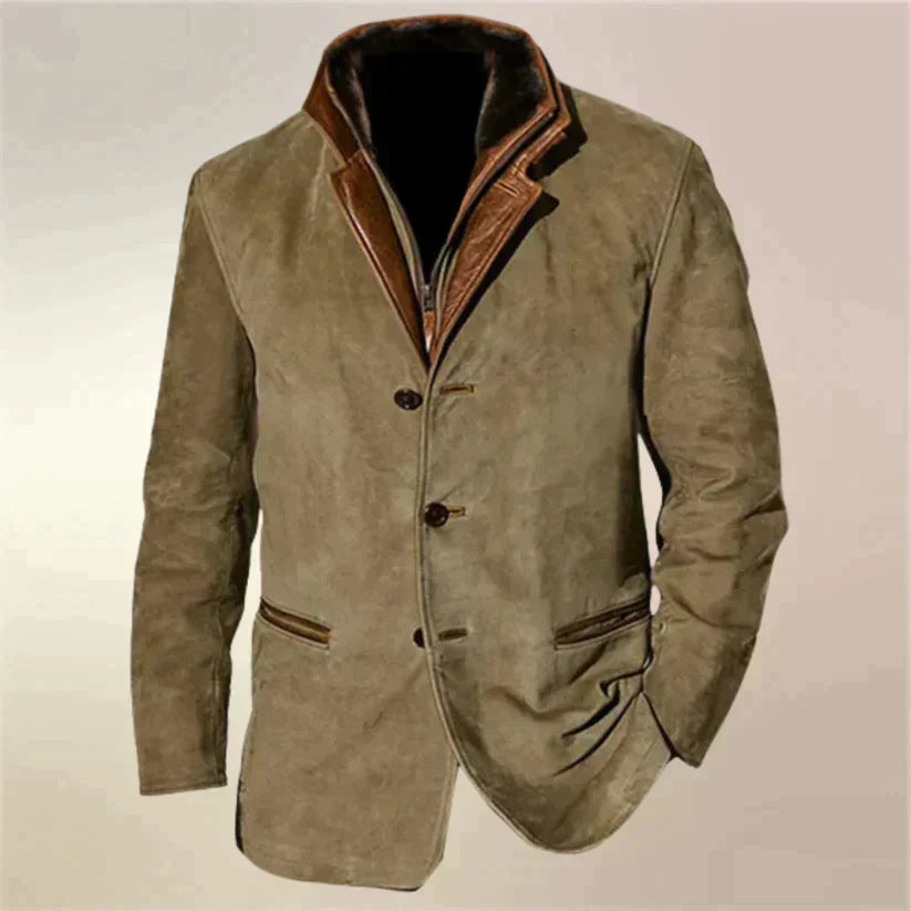Street-wave Vintage Autumn Jacket For Men Timeless Rugged Style With Heritage And Versatility