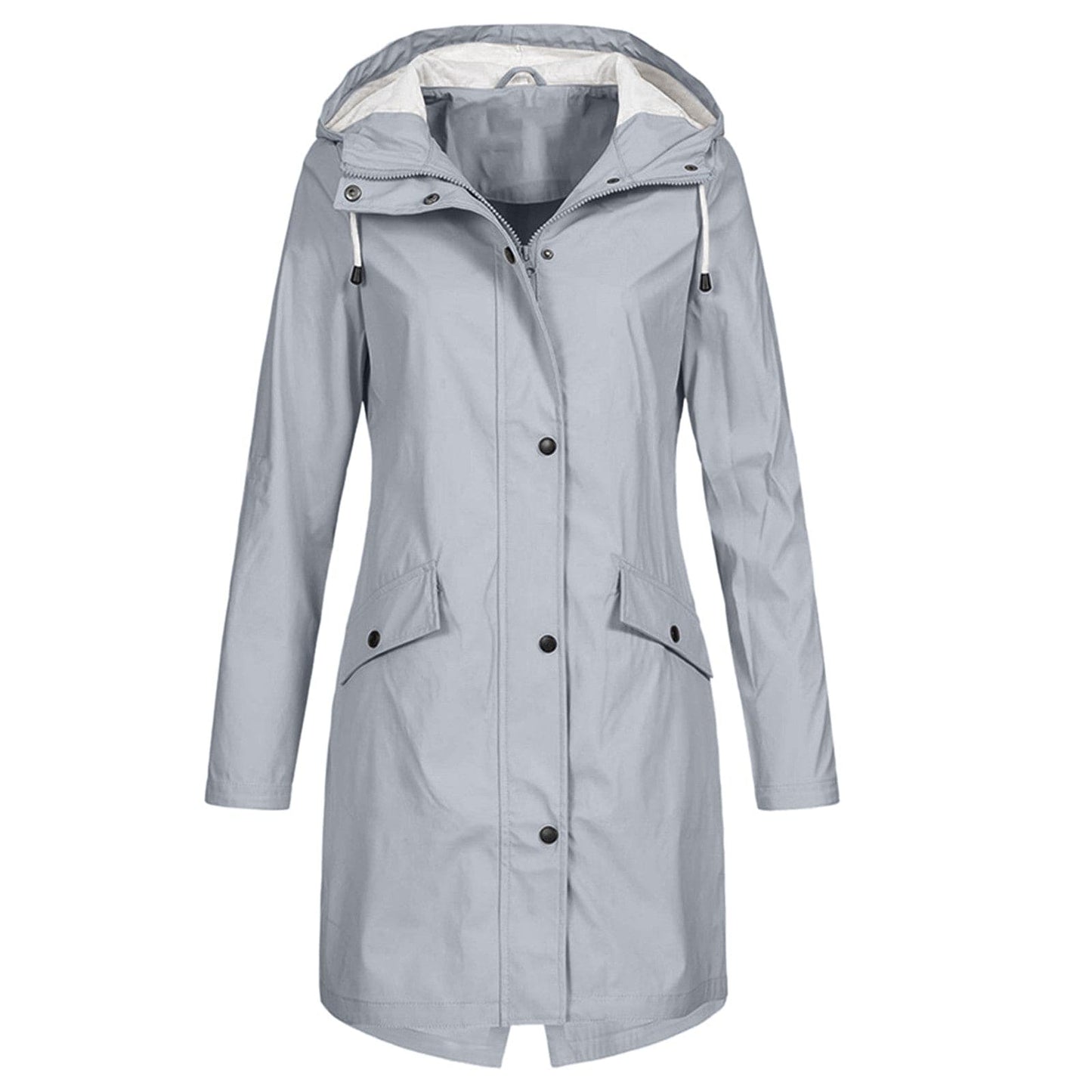 Street Wave Windproof Long Raincoat For Urban Commuters Breathable All Weather Protection