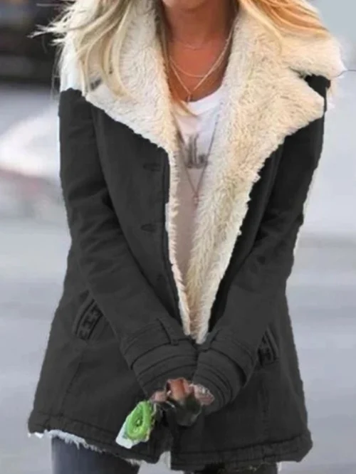 Street-wave Shearling Coat for Fashion-Forward Women - Luxurious Warmth, Durable Style