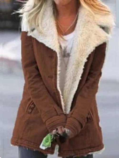 Streetwave Women's Thermal Jacket With Faux Shearling Lining For Warmth And Style