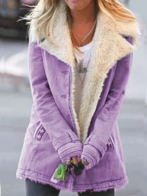Streetwave Women's Thermal Jacket With Faux Shearling Lining For Warmth And Style