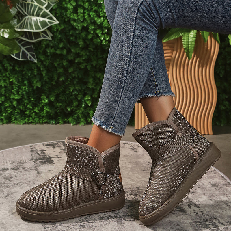 Street-Wave Quilted Winter Boots For Women Warm Insulated Comfort All Weather Footwear