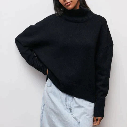 Street-wave Oversized Turtleneck Sweater Cozy Warmth Versatile Style for Everyday Wear Unisex