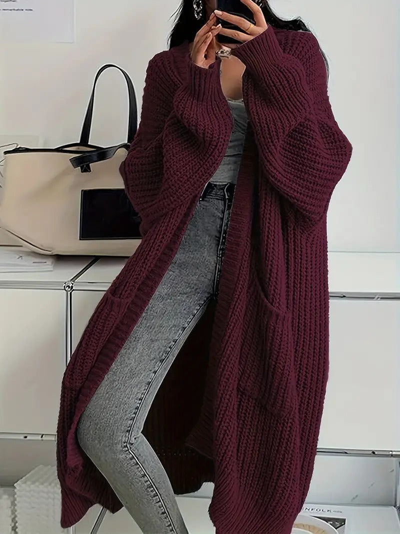 Street-Wave Open Front Knit Cardigan For Women With Timeless Comfort And Cozy Layering