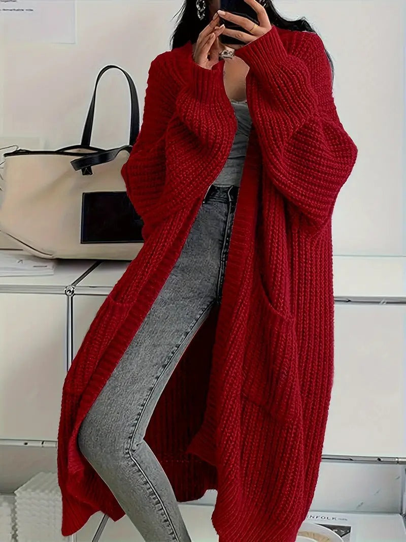 Street-Wave Open Front Knit Cardigan For Women With Timeless Comfort And Cozy Layering