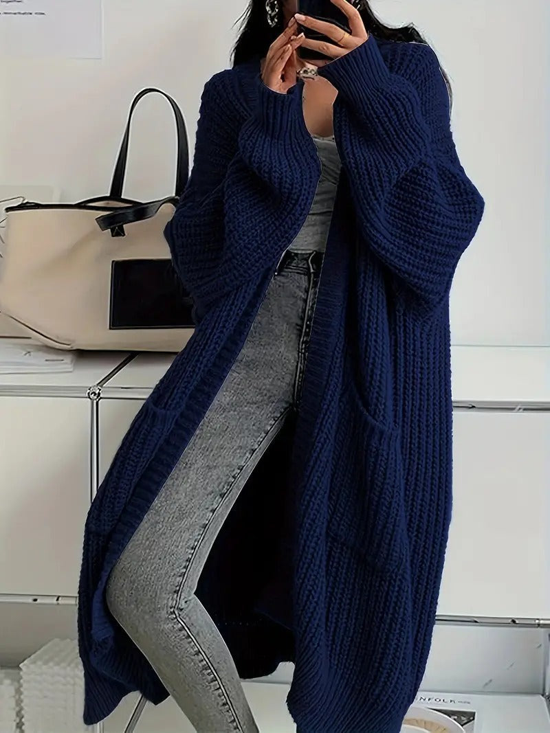 Street-Wave Open Front Knit Cardigan For Women With Timeless Comfort And Cozy Layering