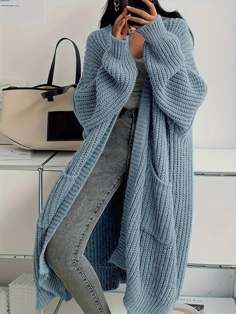 Street-Wave Open Front Knit Cardigan For Women With Timeless Comfort And Cozy Layering