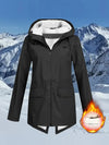Street-wave Waterproof Hooded Jacket for Outdoor Explorers With Warm Fleece Lined Interior