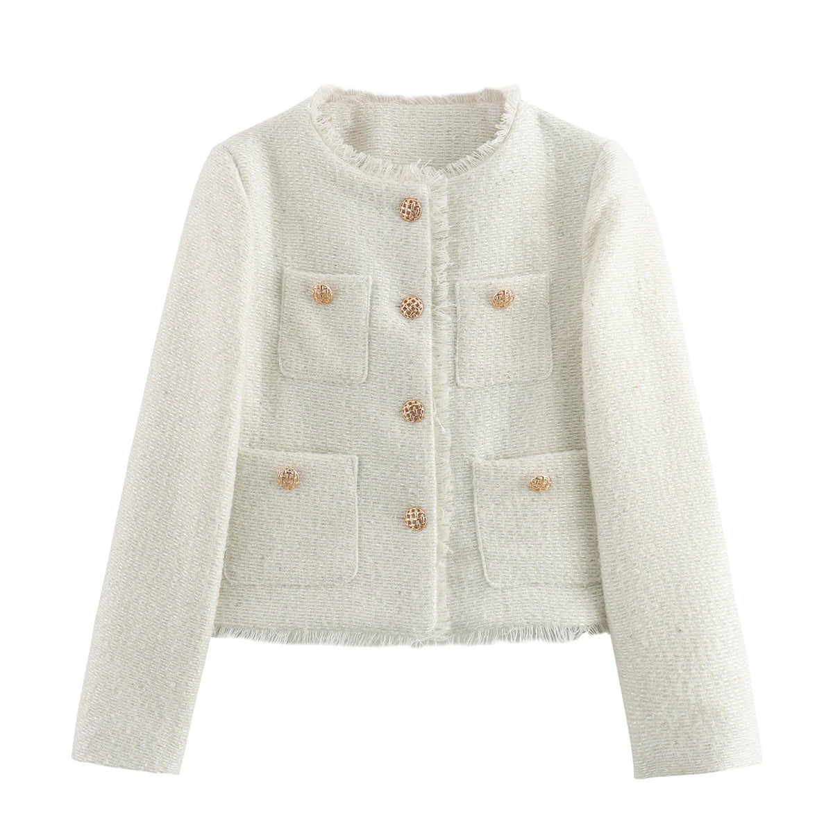 Street Wave Bouclé Blazer Jacket For Women, Timeless Elegance And Modern Twist Everyday Wear