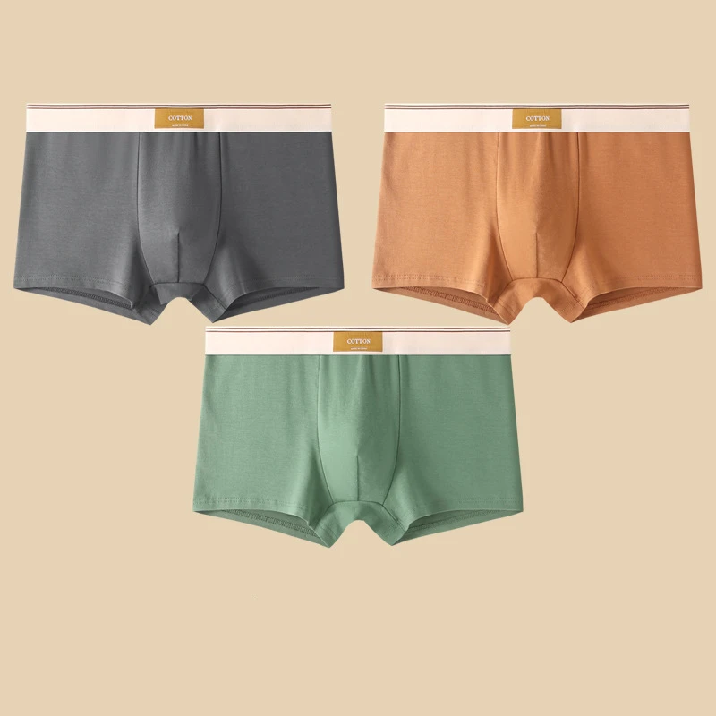 Noah Fitted Boxer Briefs Three Piece Set Solid Short Boxer Briefs for Men by Street-Wave