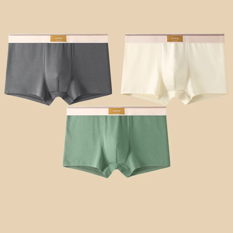 Noah Fitted Boxer Briefs Three Piece Set Solid Short Boxer Briefs for Men by Street-Wave