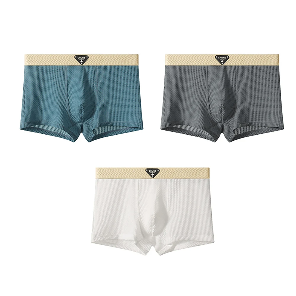 James Fitted Boxer Briefs Three Piece Set For Men Solid Short Length Underwear By Street-Wave