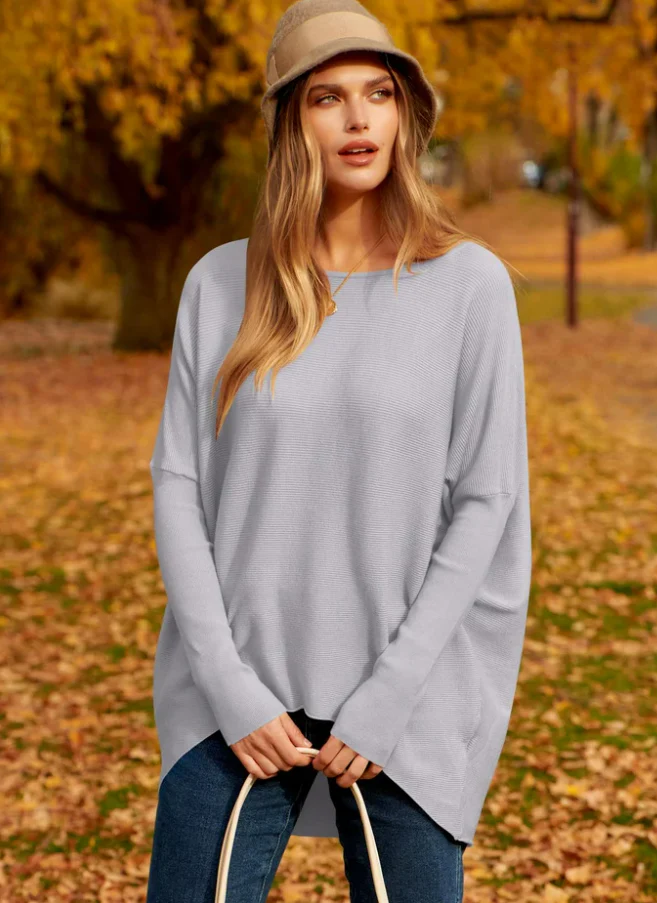 Nordisk-Flair Womens Oversized Sweater Cozy Knit Wool Blend For Women