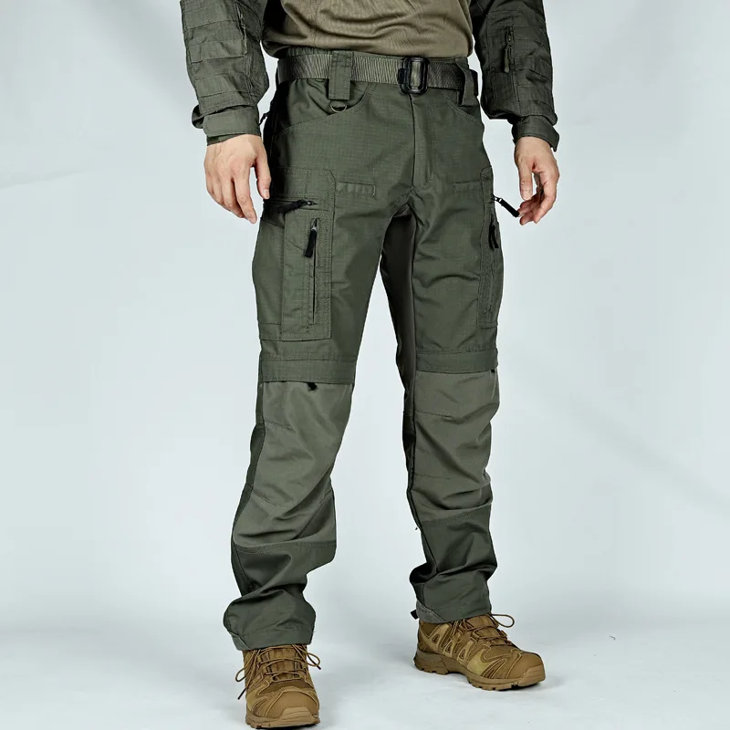 Street-Wave Mens Ripstop Cargo Pants With Reinforced Knees