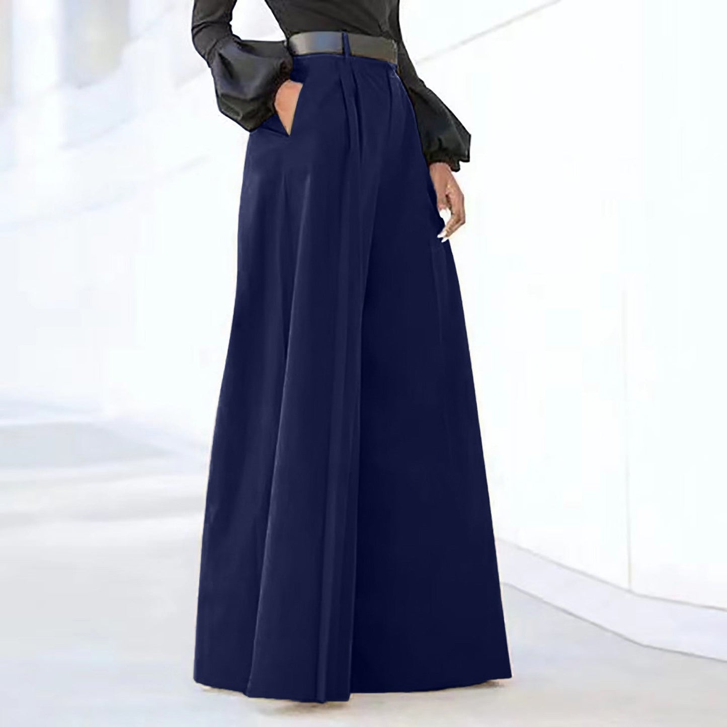 Streetwave Wide Leg Pleated Trousers For Women Elegant All Day Comfort Office Ready