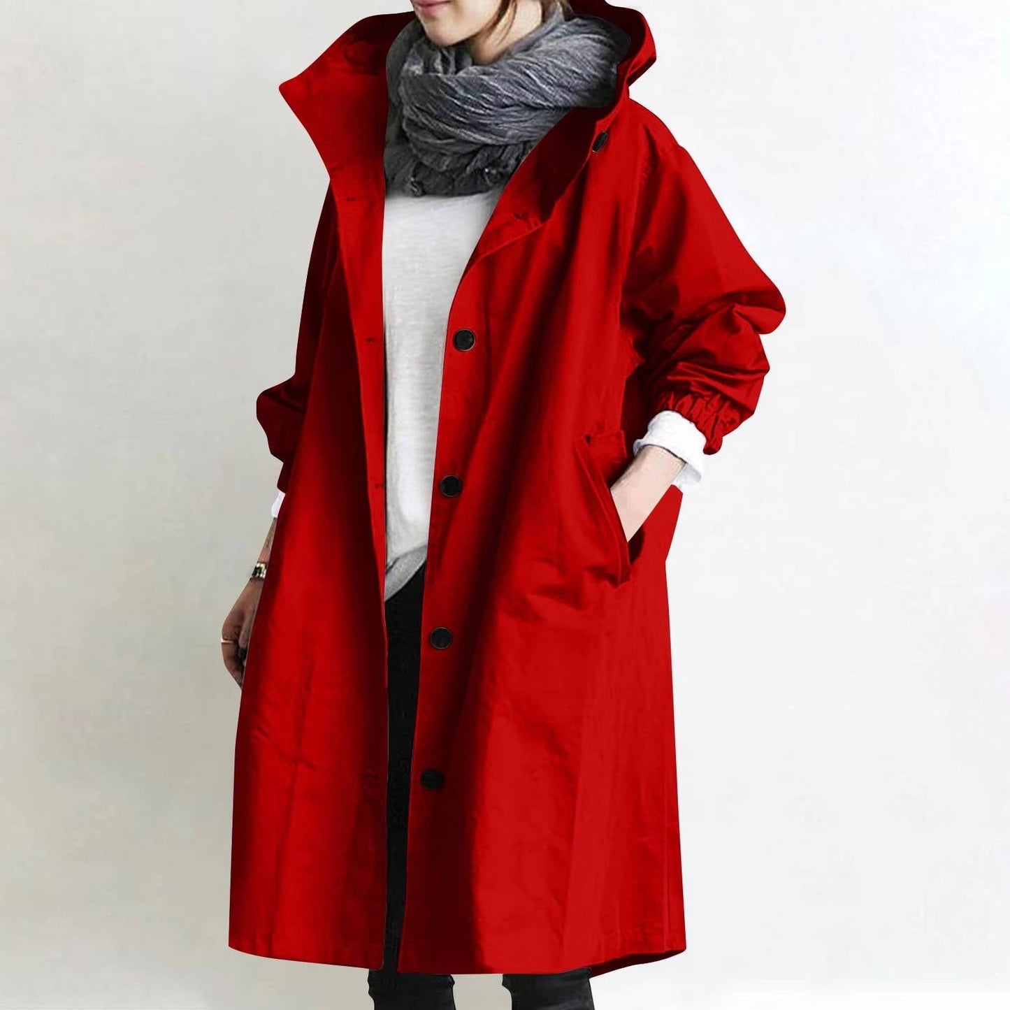 Street-Wave Oversized Women's Waterproof Trench Coat - Ultra Dry Comfort With Modern Flattering Fit