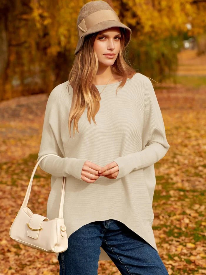 Nordisk-Flair Womens Oversized Sweater Cozy Knit Wool Blend For Women