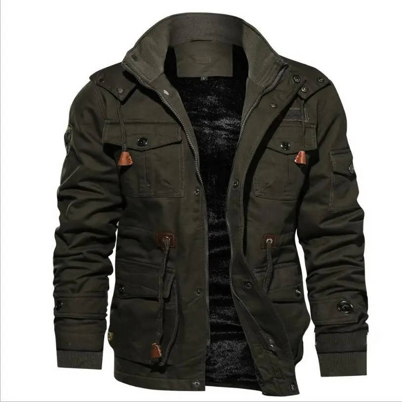 Street-Wave Men's Tactical Winter Jacket With Warm Liner And Practical Cargo Pockets