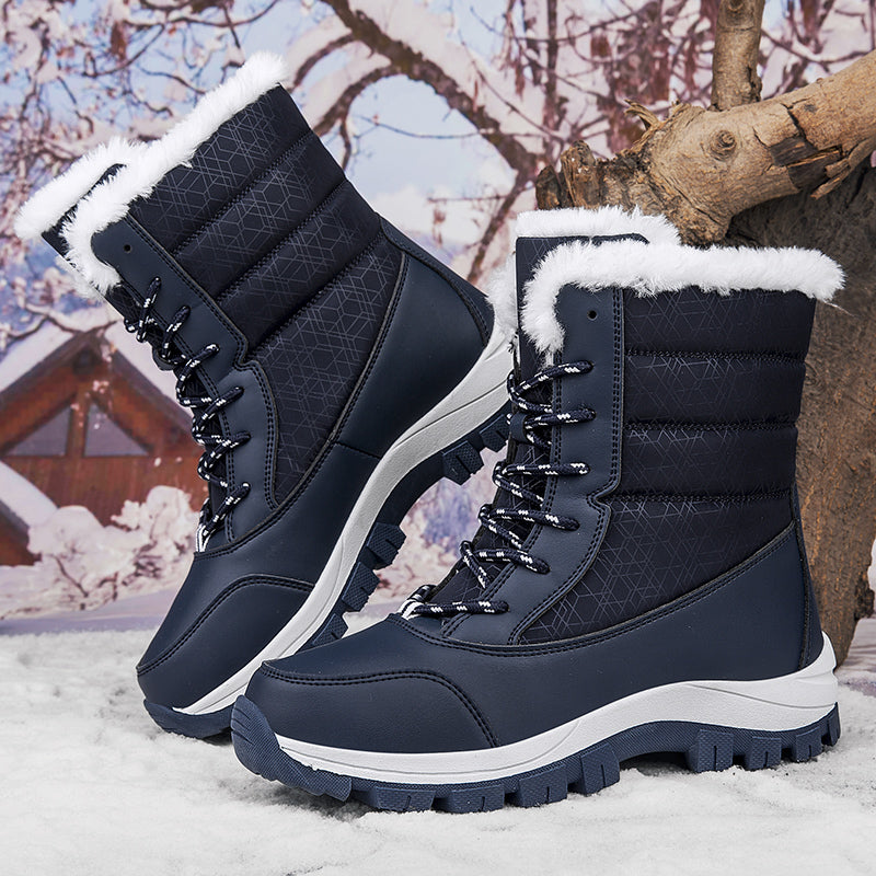 Street-wave Waterproof Winter Boots for Women Cozy Durable Insulated Trendy Snow Shoes