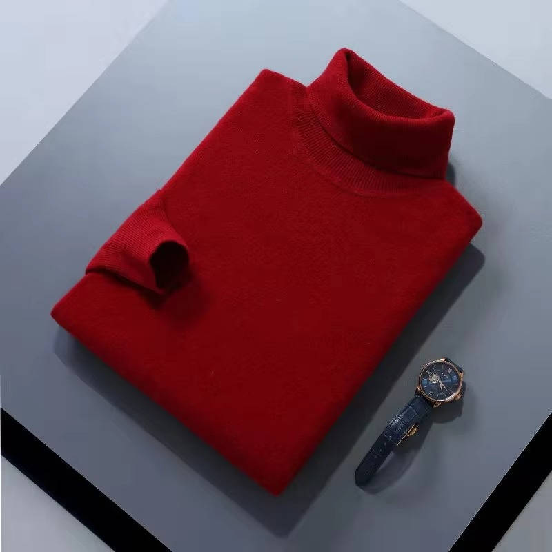 Street-Wave Men's Cashmere Turtleneck Sweater Luxury Knit For Effortless Smart Casual Style