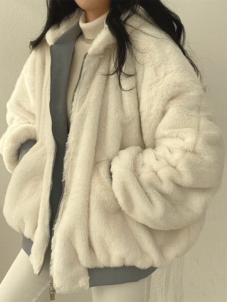 Street-Wave Stella Women's Cozy Faux Shearling Lined Transitional Jacket All-Season Style