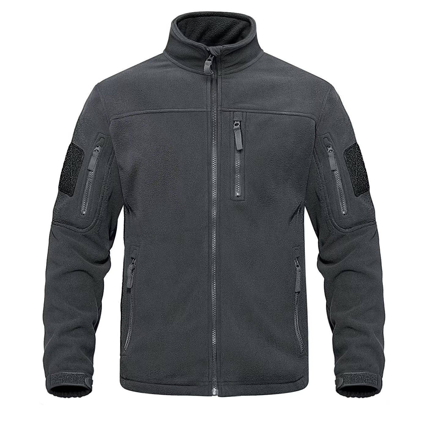 Street-Wave Mens Fleece Jacket Full Zip Warm Lightweight Everyday Wear For Men Outdoor Comfort