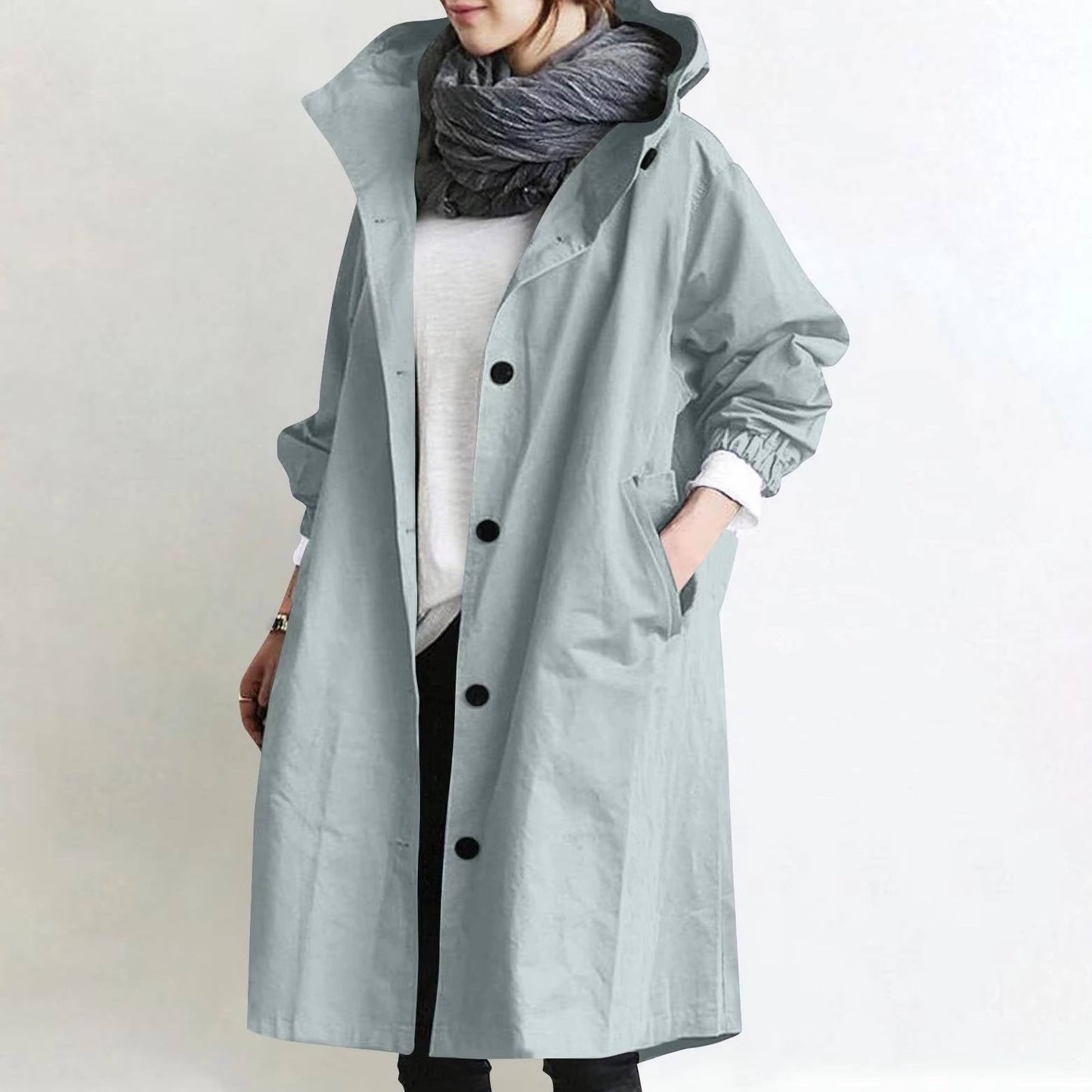 Street-Wave Oversized Women's Waterproof Trench Coat - Ultra Dry Comfort With Modern Flattering Fit