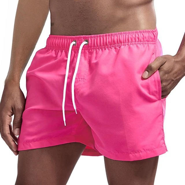 Street-Wave Men's Quick Dry Gray Swimming Trunks Drawstring Beach Swim Shorts Comfort Fit