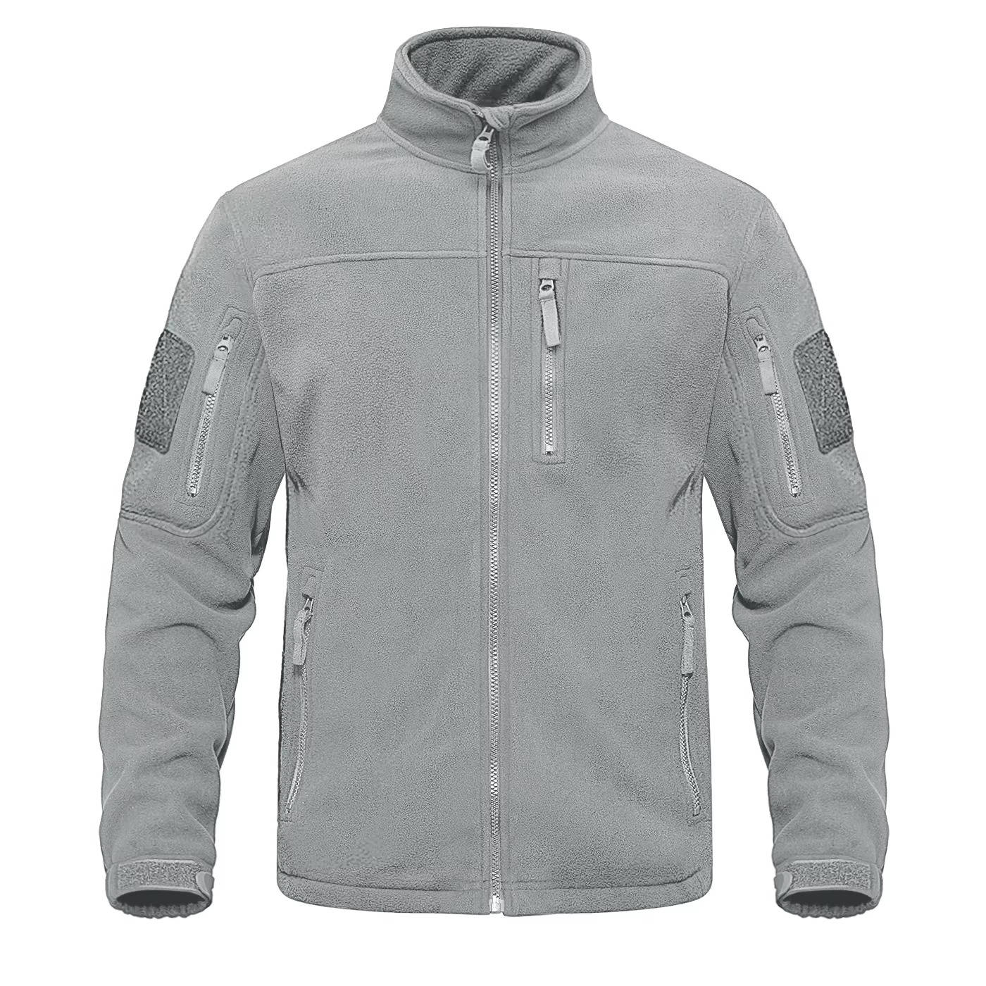 Street-Wave Mens Fleece Jacket Full Zip Warm Lightweight Everyday Wear For Men Outdoor Comfort