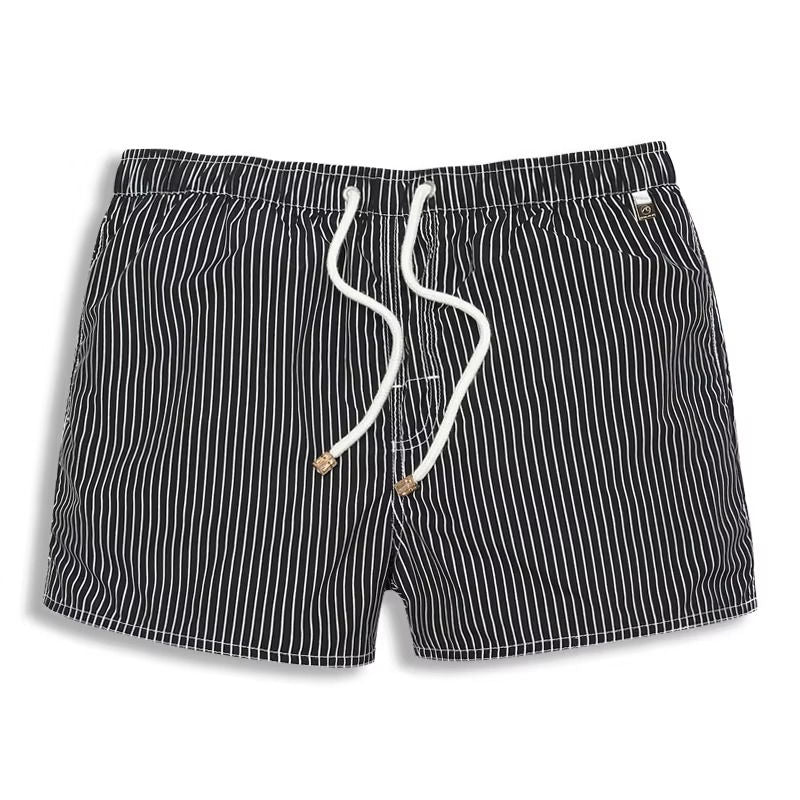 Striped Mens Swim Shorts By Street-Wave Quick Dry Beach Trunks With Drawstring Comfort Fit