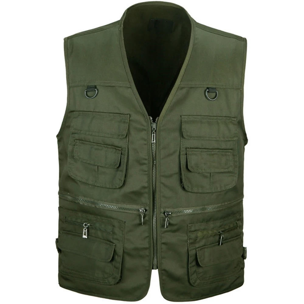 Street-Wave Mens Multi Pocket Hiking Vest With Utility Pockets For Outdoor Adventure And Travel