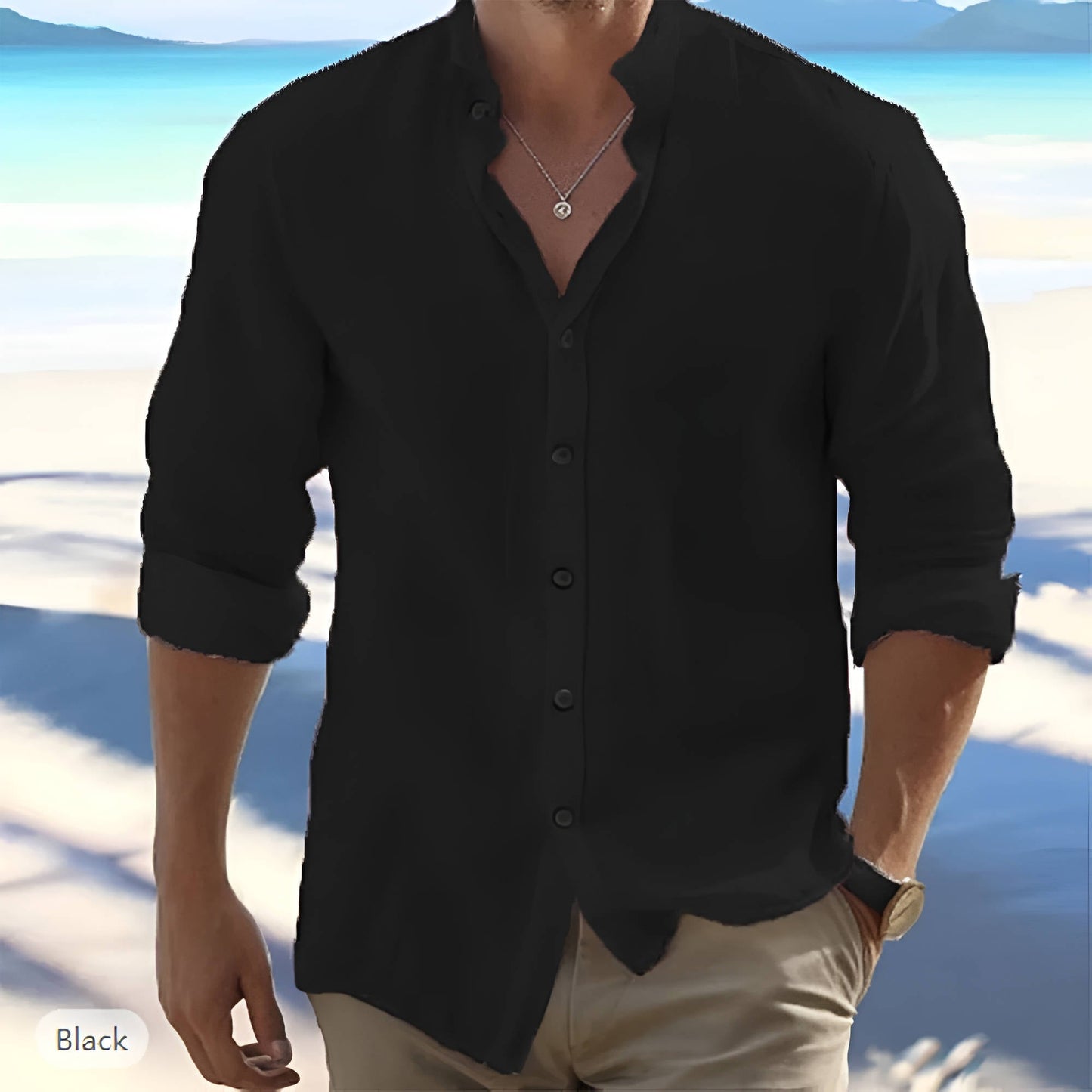 Lightweight Cotton Summer Shirt Long Sleeve