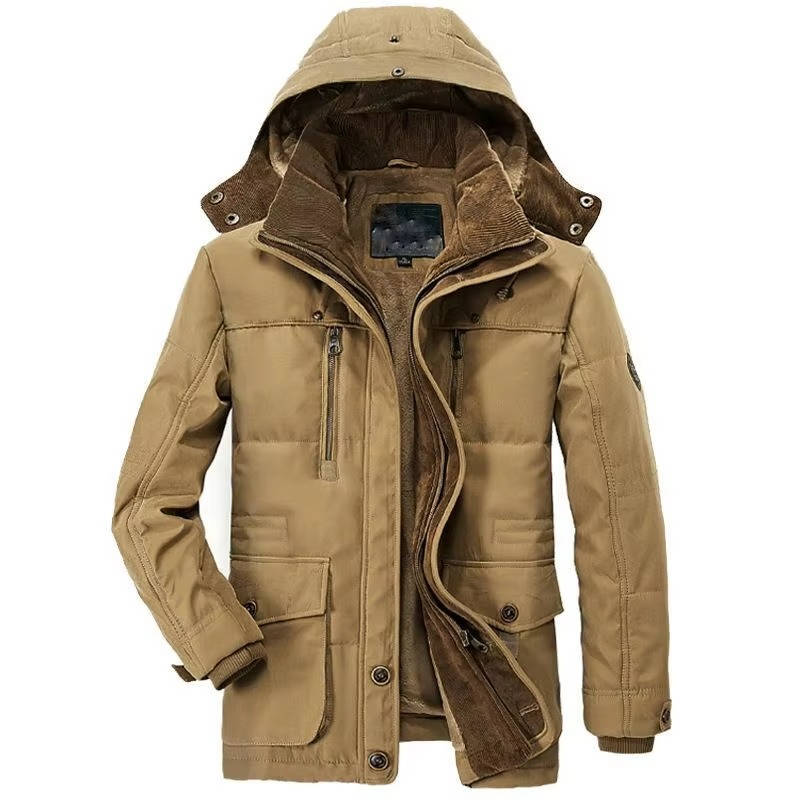 Street-Wave Men's Winter Parka With Fleece Lining Hooded Insulated Jacket For Cold Weather Water Resistant