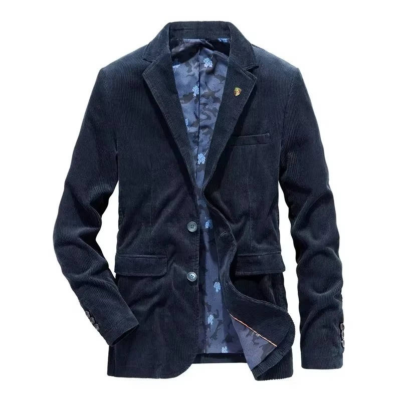 Street-Wave Mens Corduroy Blazer Jacket Classic Yet Modern For Smart Casual And Office Wear