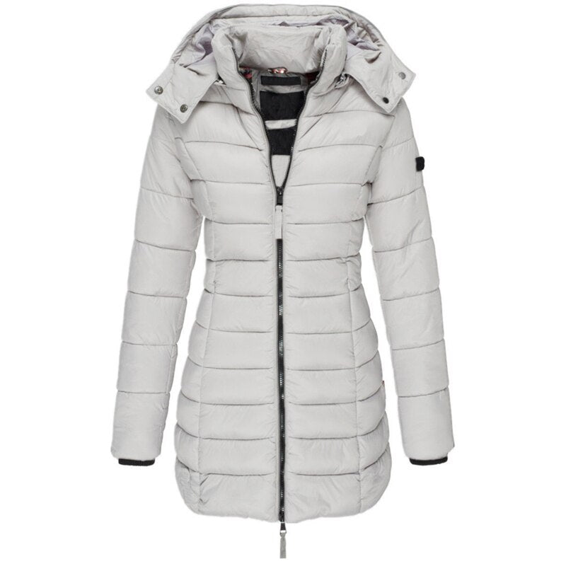 Street Wave Womens Lightweight Puffer Coat With Hood Cozy Warmth Chic Casual Outerwear